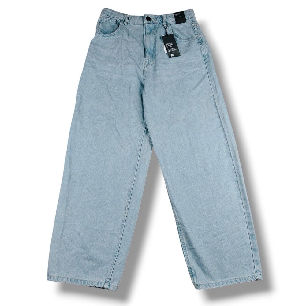 Primark Baggy Fit Oversized Jeans Men's 30x30 Light Blue 100% Cotton NWT